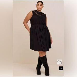 🆕 Torrid Mini Crinkle Gauze Crochet Dress size 1